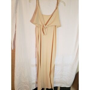 Women's Lyaner Ivory Sleeveless Maxi Sundress Size S